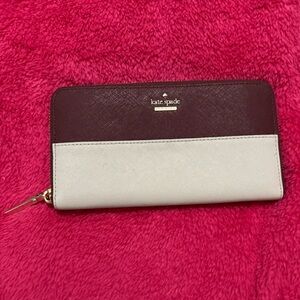 Kate Spade Two-Tone Brown and Cream Wallet
